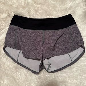 Lululemon Speed Up Low-Rise Lined Short 2.5”. Heathered grey, size 2.